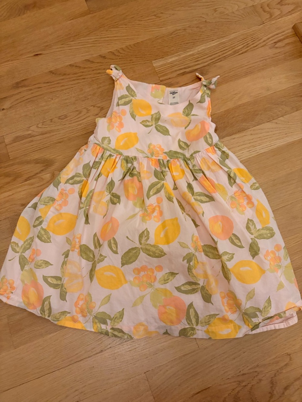 OshKosh B'gosh Pink Sundress with Yellow Lemon Print